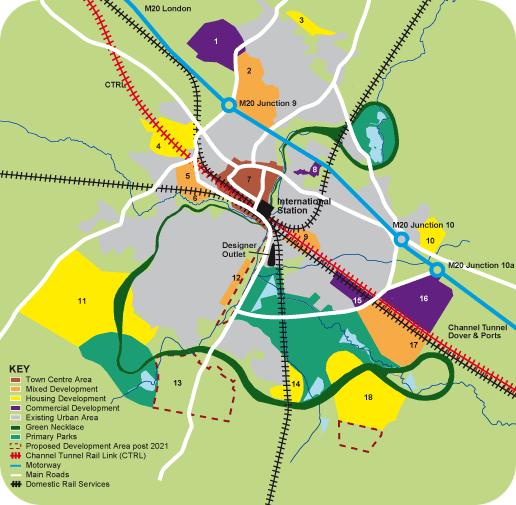 Map of Ashford's Growth Map of Ashford's Growth