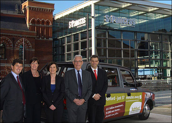 Ashford On Track - Speakers outside St Pancras